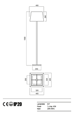 Montažní list Stojací lampa 01-1149 SN SCFSQ IV REDO Group