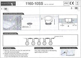 Montažní list Venkovní zápustná LED svítidla 10KUSŮ 1160-10SS Searchlight