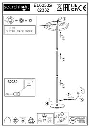 Montažní list Stmívatelná lampa Aerial EU62332GO Searchlight
