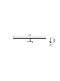 Montažní list Nástěnné LED svítidlo  NEPTUNE AP 18W 3000K IP44 CHROME (4.1.2)