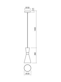 Montažní list Závěsné svítidlo Smarter KILT SU E27 1X42W BK
