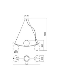 Montažní list Závěsné svítidlo Smarter VOLLEY 01-2718 3X28W E14