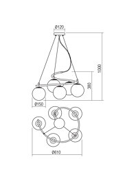 Montažní list Závěsné svítidlo Smarter VOLLEY 01-2720 5X28W E14