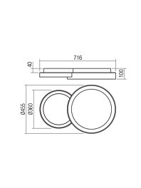 Montažní list Moderní LED světlo COMBI 01-3372 Smarter CCT 71cm