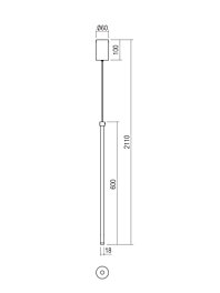 Montažní list Závěsné LED světlo 01-3114 TABOO Smarter 60cm