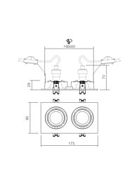 Montažní list Vestavné bodové svítidlo Smarter PT 02 MWH 2X50W GU10 (5.1.1)