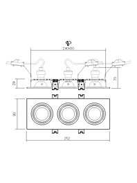 Montažní list Vestavné bodové svítidlo Smarter PT 03 MWH 3X50W GU10 (5.1.1)