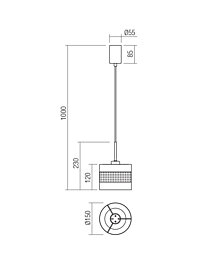Montažní list Závěsné svítidlo Smarter FLINT 1X42W E27