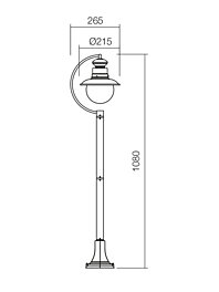 Montažní list Stojací lampa SCOTT 9047 BK/COOPER 1,08m