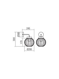 Montažní list Nástěnné svítidlo Smarter 01-3134 TRELLIS
