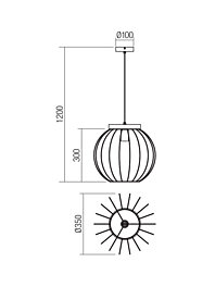 Montažní list Závěsné svítido 01-3136 TRELLIS