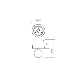 Montažní list Stolní lampička HOME VE 1X28W  E14 WHITE