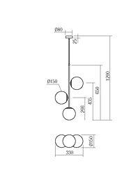 Montažní list Závěsné svítidlo Smarter NIVA SU 3X42W E27