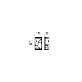 Montažní list Nástěnné venkovní svítidlo VORTEX AP 1X20W E27 DB
