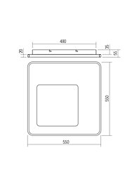 Montažní list Stropní svítidlo SINTESI PL 75W 3000K/6000K SQ SWH+SBK