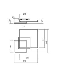 Montažní list Stropní LED svítidlo Smarter PRISMA PL LED 79W 3000K GD (4.1.2)