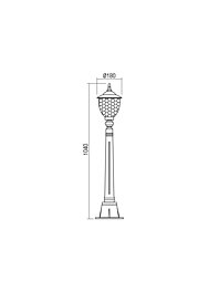 Montažní list Zahradní lampa MATERA ST H100 E27 40W RAB (4.1.1)