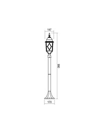 Montažní list Zahradní lampa MELTON ST H1100 E27 60W GW (4.1.1)