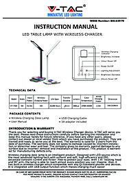 Montažní list Dotykově stmívatelná LED lampička SKU 8600 V-TAC