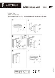 Montažní list Otočné LED venkovní světlo E198 Zambelis IP65