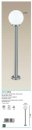 Venkovní lampa NISIA 30207 Eglo, výška 1m