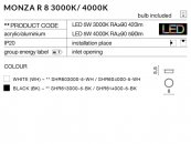 Stropní LED svítidlo Monza R 8 3000K AZ2253 Azzardo