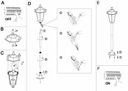 Zahradní lampa LATERNA 4 22144 Eglo výška 1m