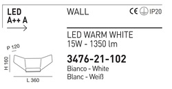 Nástěnné LED svítidlo 3476-21-102 SAFI FABAS