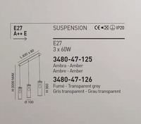 Jantarové světlo 3480-47-125 Fabas Sintesi