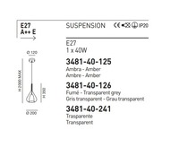 Italské světlo 3481-40-241 Fabas Lila čirá