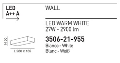 Nástěnné LED svítidlo 3506-21-955 EMMA Fabas