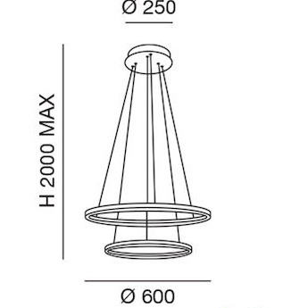 Italské světlo Giotto 3508-45-101 Fabas černé