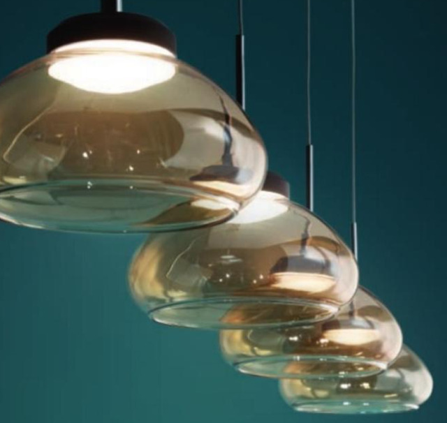 Italské LED světlo Arabella 3547-41-125 Fabas jantar