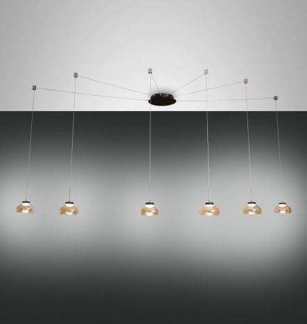 Italské LED světlo 3547-46-125 Arabella Fabas jantarové