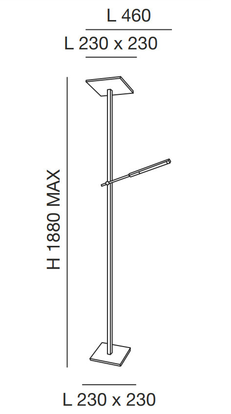 Stojací LED lampa 3550-10-102 IDEAL Fabas