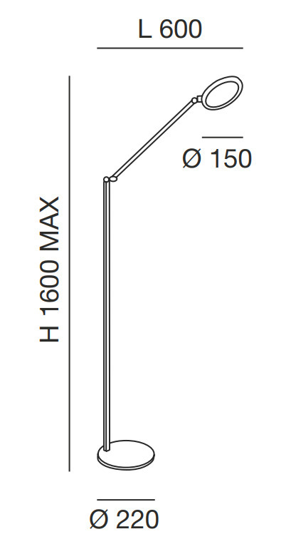 Stojací LED lampa 3551-11-102 REGINA Fabas