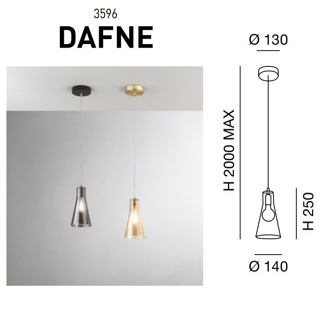 Závěsné svítidlo DAFNE 3596-40-126 Fabas