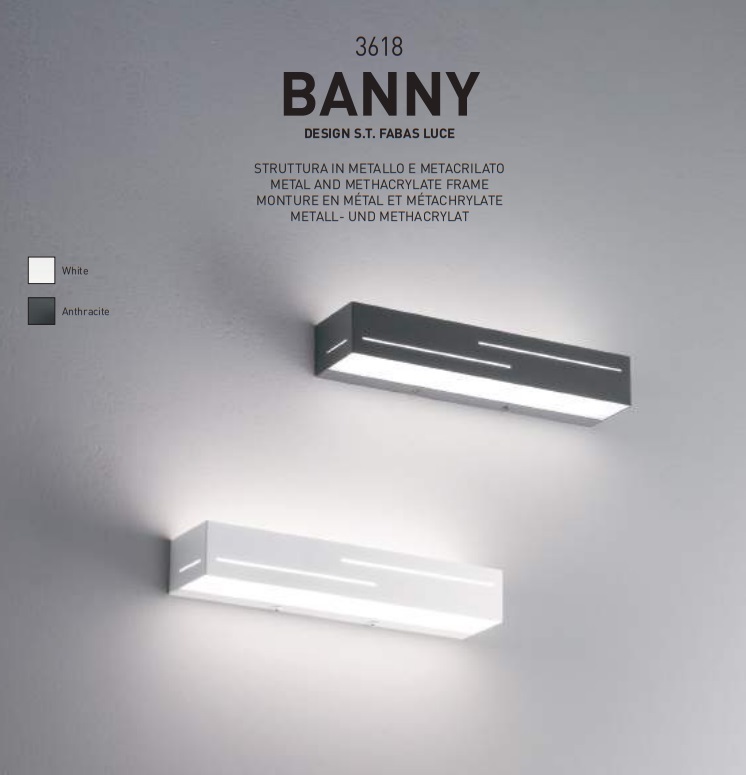 Nástěnné LED svítidlo 3618-21-102 BANNY Fabas