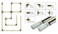 Napájecí adaptér kulatý 444520 pro přisazenou kolejnici 3-fázový pravý / černý