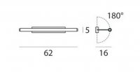 Nástěnné svítidlo Circular 3698 – 62cm