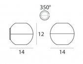 Nástěnné svítidlo Pelota 6610 chrom