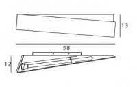 Nástěnné svítidlo Zig Zag 7006 – 58cm, hliník