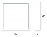 Nástěnné a stropní svítidla Box 71190 – chrom 60×60cm