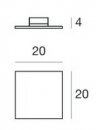 Stropní svítidlo Dublight LED 7488 – 20×20cm