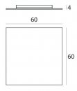 Stropní svítidlo Dublight LED 7490 – 60×60cm