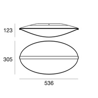 Italské LED světlo Diphy 8166 LineaLight nástěnné/stropní