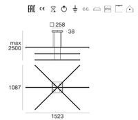 Italské LED světlo 8207 Straight LineaLight