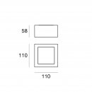 Stropní LED světlo Box_SQ 8227 LineaLight 11x11cm