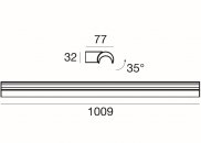 Nástěnné LED světlo LineaLight 8402 šampaň šíře 1m