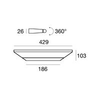 Italské LED světlo Linea Light Circular 8405 bílé